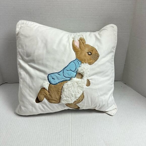 Pottery Barn Kids Other - Pottery Barn Kids Peter Rabbit Pillow CASE ONLY Throw Sham Cover 16" Pillowcase